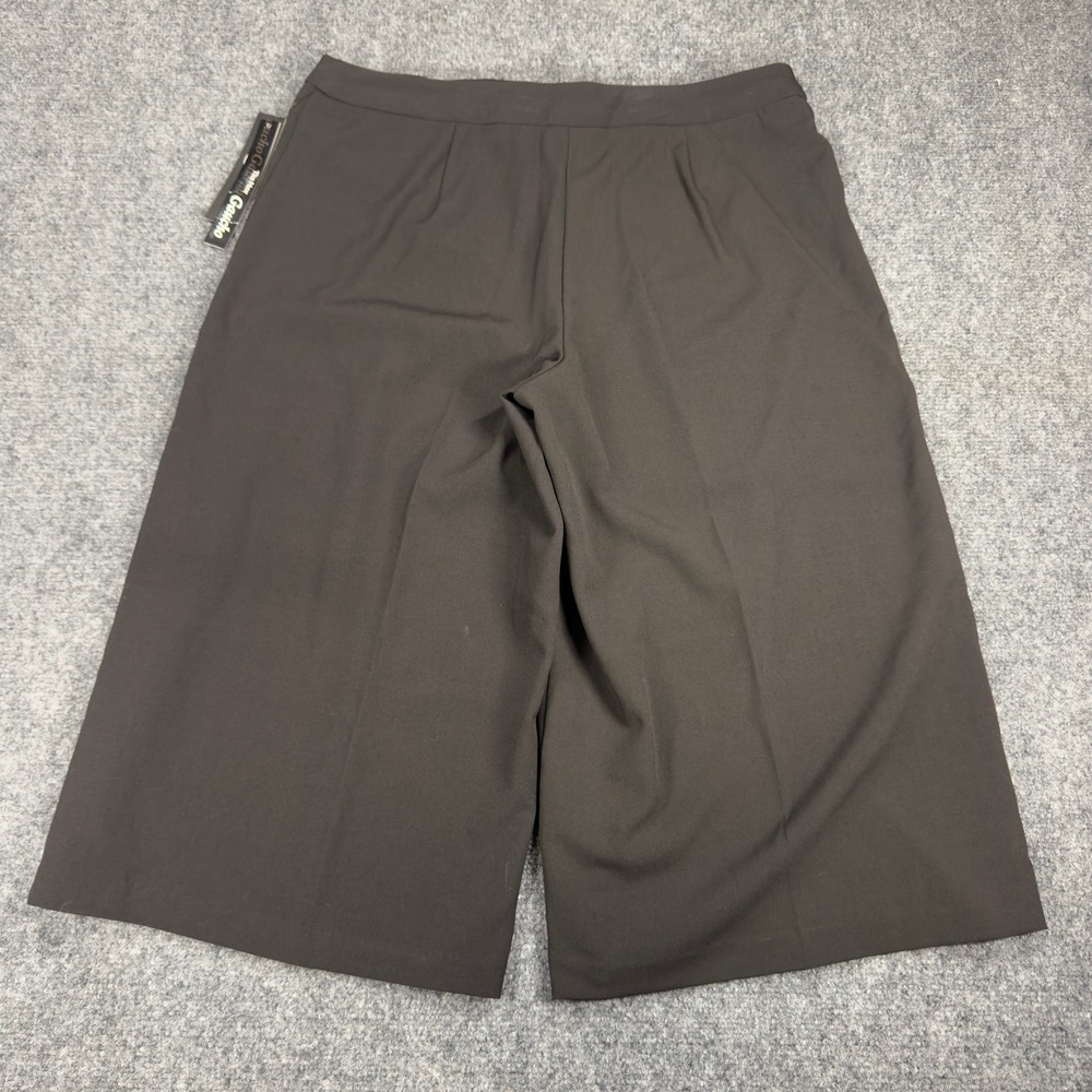 Pantology Black Gaucho Wide Leg Cropped Pants Size 12 New With Tags Office Wear